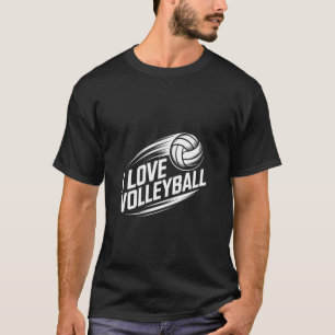 I Love Volleyball Enthusiast Gear T-Shirt