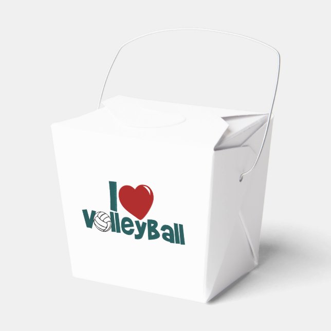 I Love Volleyball Favour Box (Front Side)