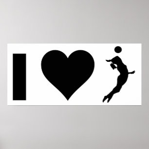 I Love Volleyball (Female) Poster