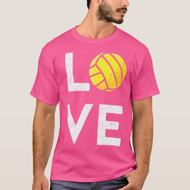 I Love Volleyball Funny Volleyball T-Shirt (Front)