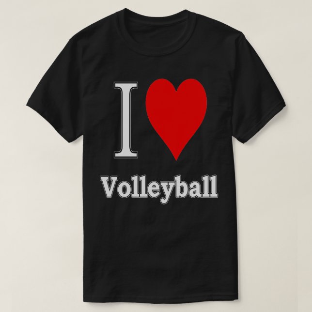 I love volleyball I love sports Marathon volleybal T-Shirt (Design Front)