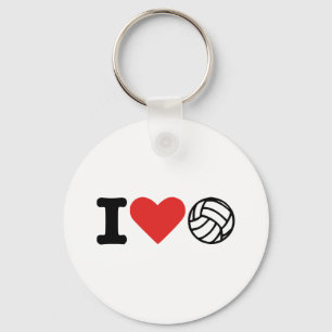 I love volleyball key ring