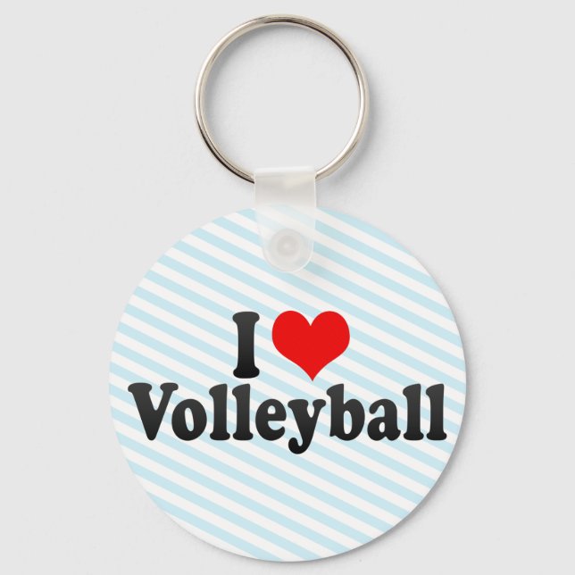 I Love Volleyball Key Ring (Front)
