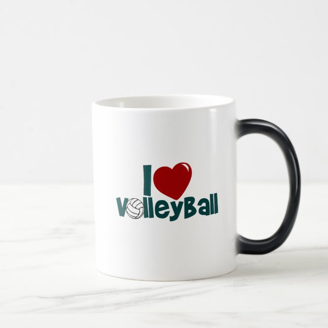 I Love Volleyball Magic Mug (Right)