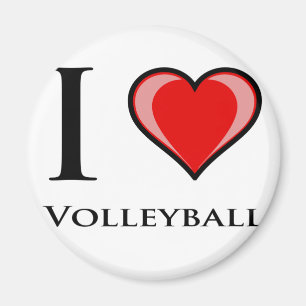 I Love Volleyball Magnet