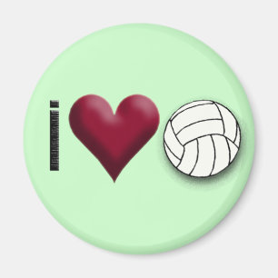 i love volleyball magnet
