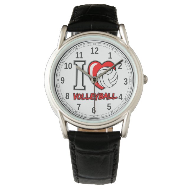 I love volleyball -Men's Crown Protector Watch (Front)