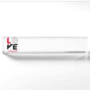 I Love volleyball Nameplate