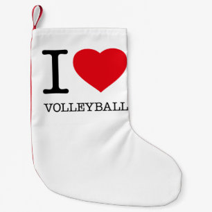 I LOVE VOLLEYBALL SMALL CHRISTMAS STOCKING