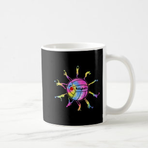 I Love Volleyball Sport Tie Dey Volleyball Fans Te Coffee Mug