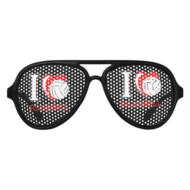 I love volleyball - Volleyball slogans and quotes- Aviator Sunglasses (Front)
