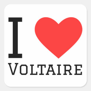 I love Voltaire  Square Sticker