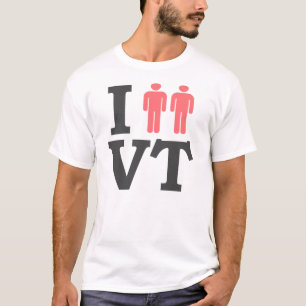 I Love VT Gay Marriage Equality Pride Vermont T T-Shirt