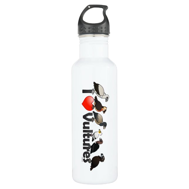 I Love Vultures (Eurasia) 710 Ml Water Bottle (Front)