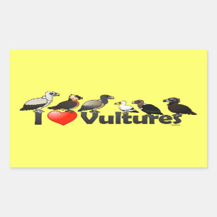 I Love Vultures (Eurasia) Rectangular Sticker