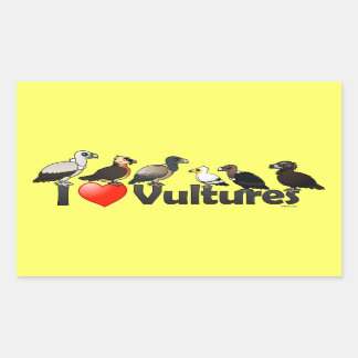 I Love Vultures (Eurasia) Rectangular Sticker