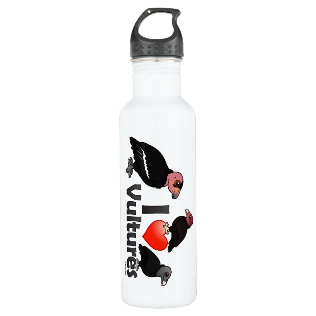 I Love Vultures (North America) 710 Ml Water Bottle (Front)