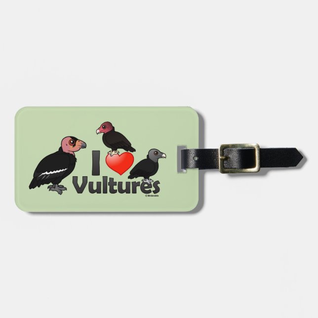I Love Vultures (North America) Luggage Tag (Front Horizontal)