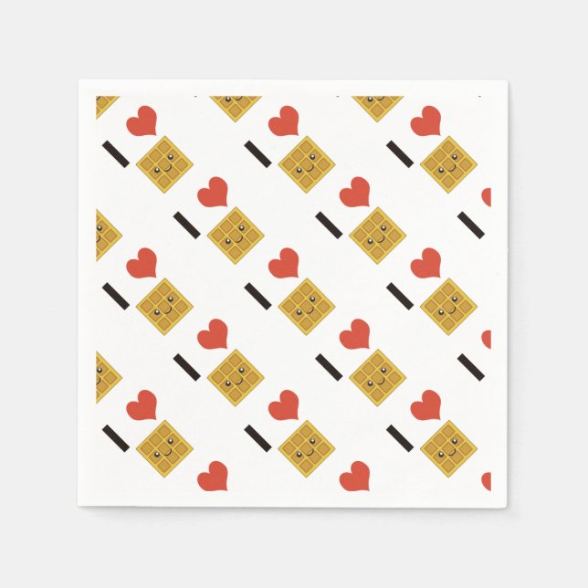 I Love Waffles Napkin (Front)