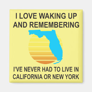 I Love Waking Up In Florida & Never Having To Live Magnet
