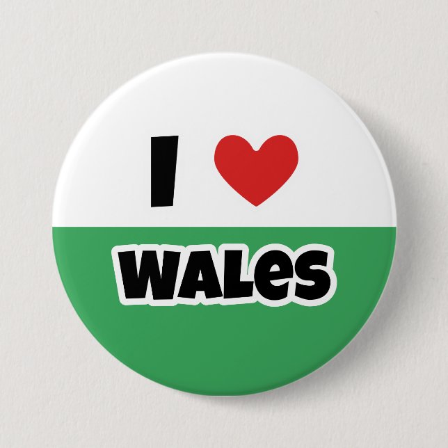 I love Wales 7.5 Cm Round Badge (Front)
