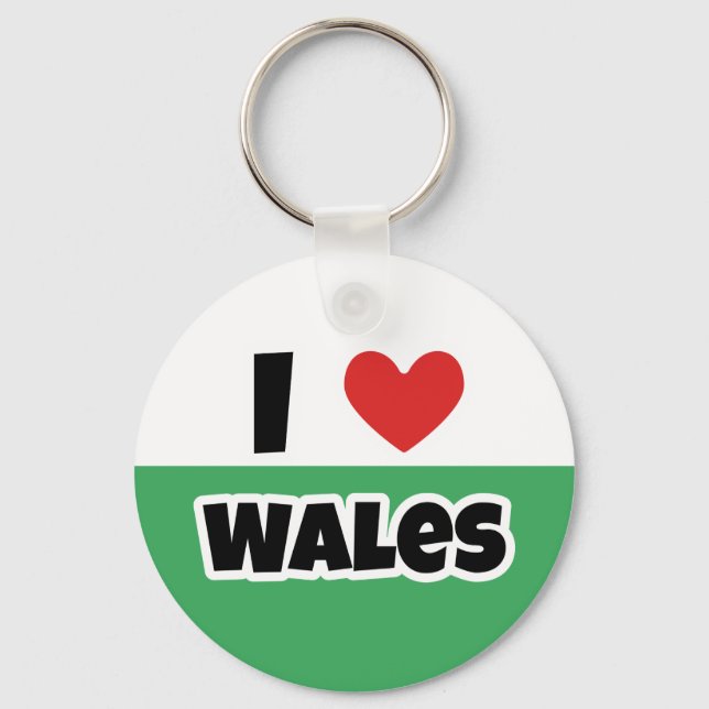 I love Wales Key Ring (Front)