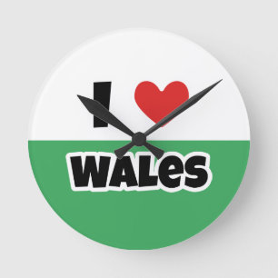 I love Wales Round Clock