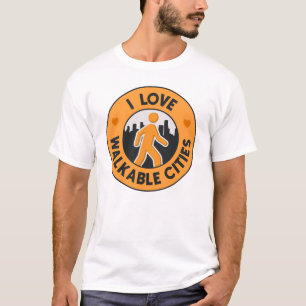 I Love Walkable Cities - Urban Planning T-Shirt