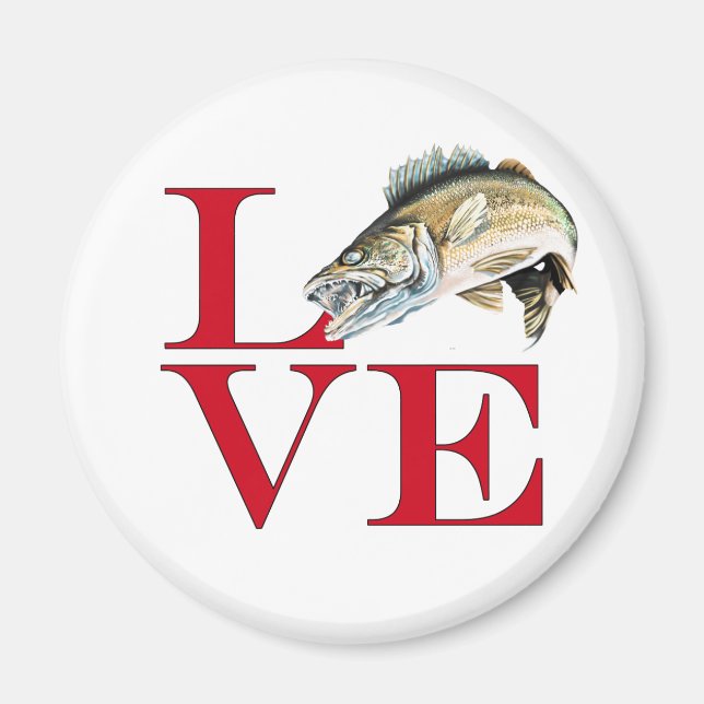 I Love Walleye Magnet (Front)