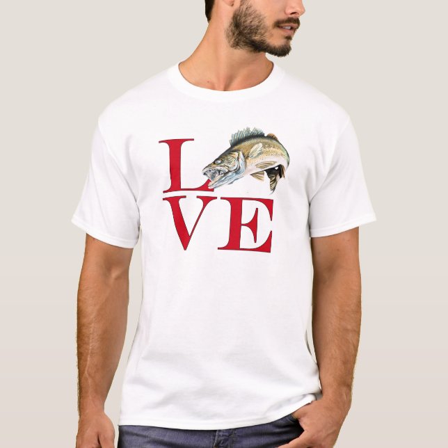 I Love Walleye T-Shirt (Front)