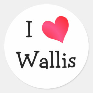 I Love Wallis Classic Round Sticker