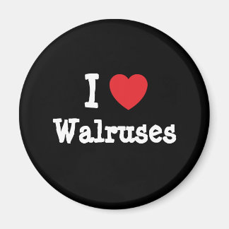 I love Walruses heart custom personalised Magnet