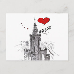 I love Warsaw Postcard