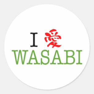 I Love Wasabi Classic Round Sticker