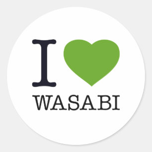 I LOVE WASABI CLASSIC ROUND STICKER
