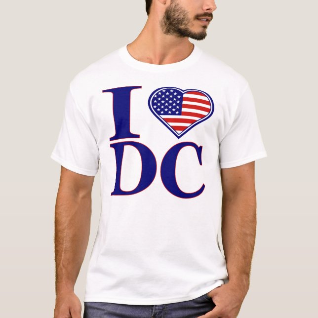 I Love Washington DC Forth Of July Edition T-Shirt (Front)