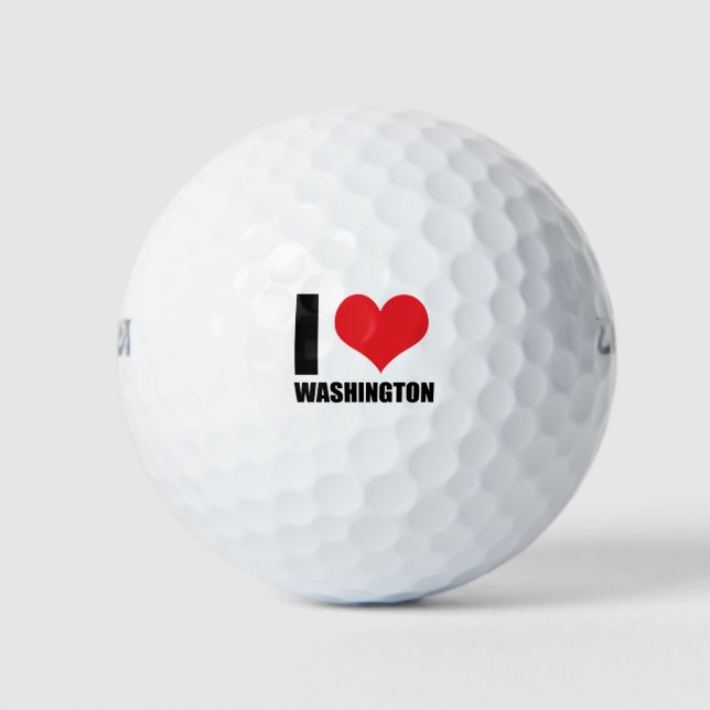 I love Washington Golf Balls (Front)