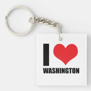 I love Washington Key Ring