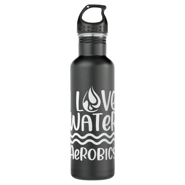 I Love Water Aerobics Instructor Aqua Hobby 1 710 Ml Water Bottle (Front)
