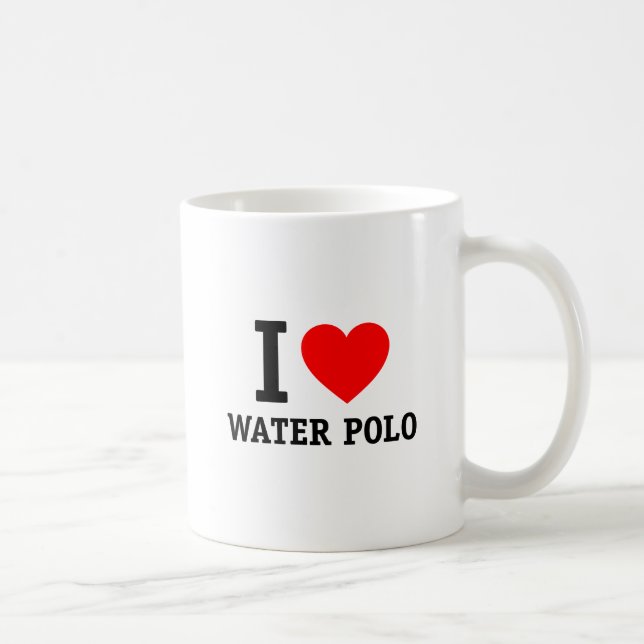 I Love Water Polo Coffee Mug (Right)