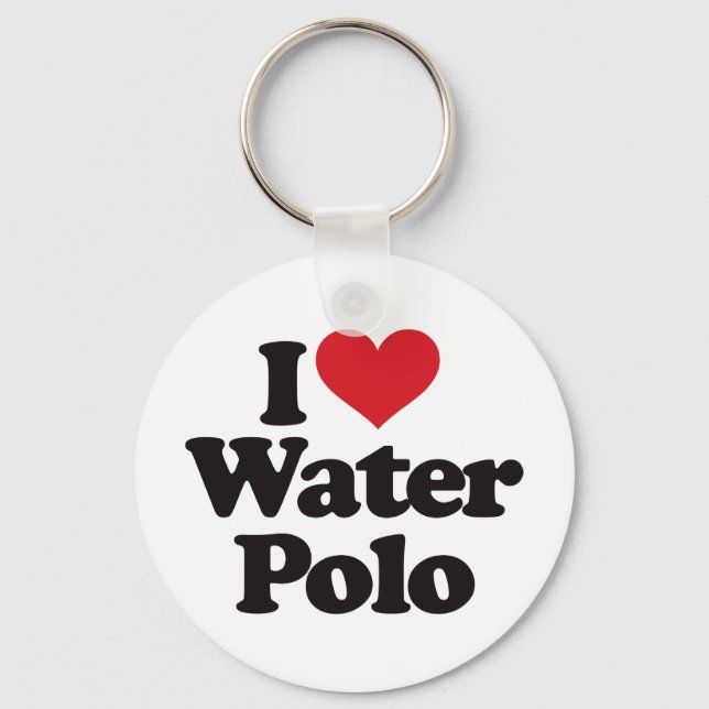 I Love Water Polo Key Ring (Front)