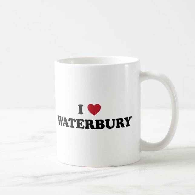 I Love Waterbury Connecticut Coffee Mug (Right)