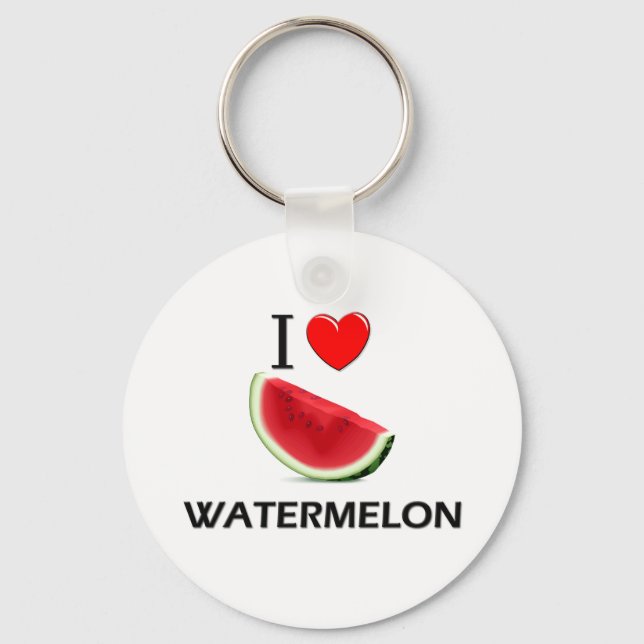 I Love Watermelon Key Ring (Front)