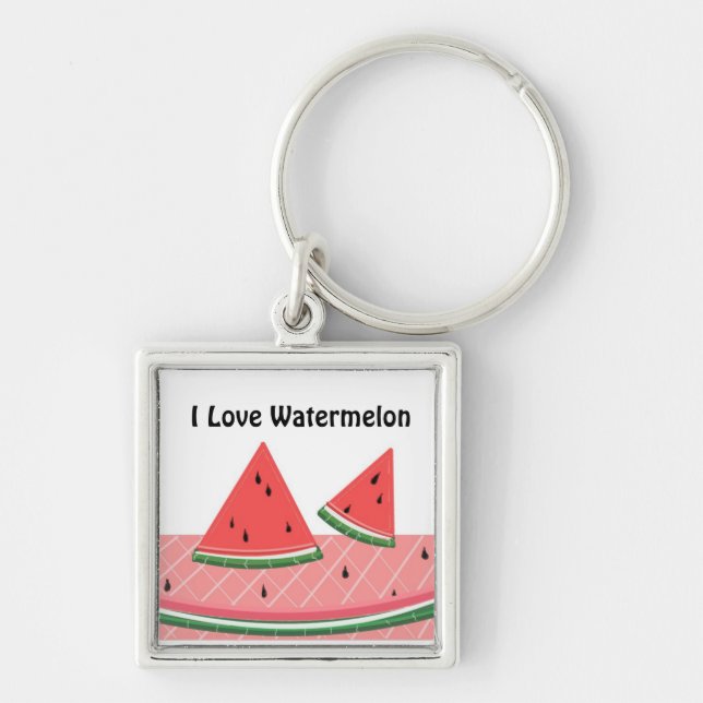 I Love Watermelon Key Ring (Front)