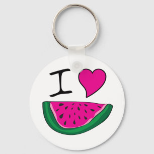 I Love Watermelon Key Ring