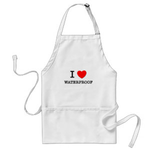 I Love Waterproof Standard Apron