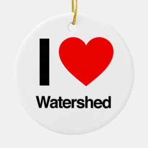 i love watershed ceramic tree decoration