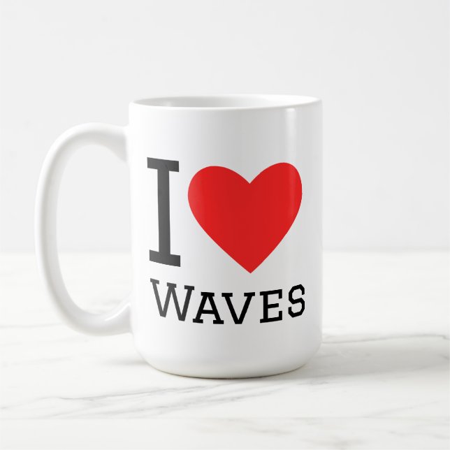 I love waves coffee mug (Left)