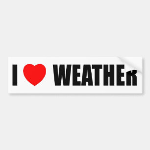 I Love Weather Bumper Sticker