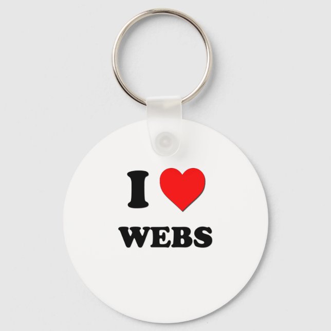 I love Webs Key Ring (Front)
